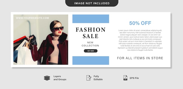 fashion sale template banner