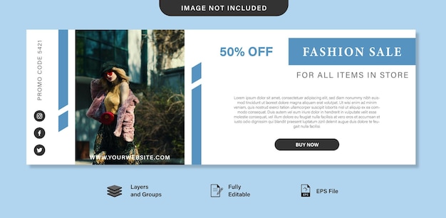 fashion sale template banner