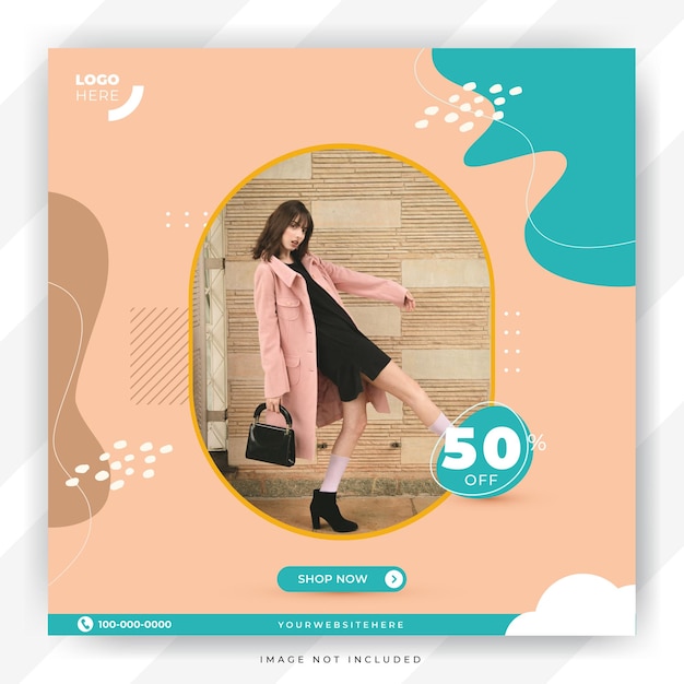 Fashion sale template and instagram post template