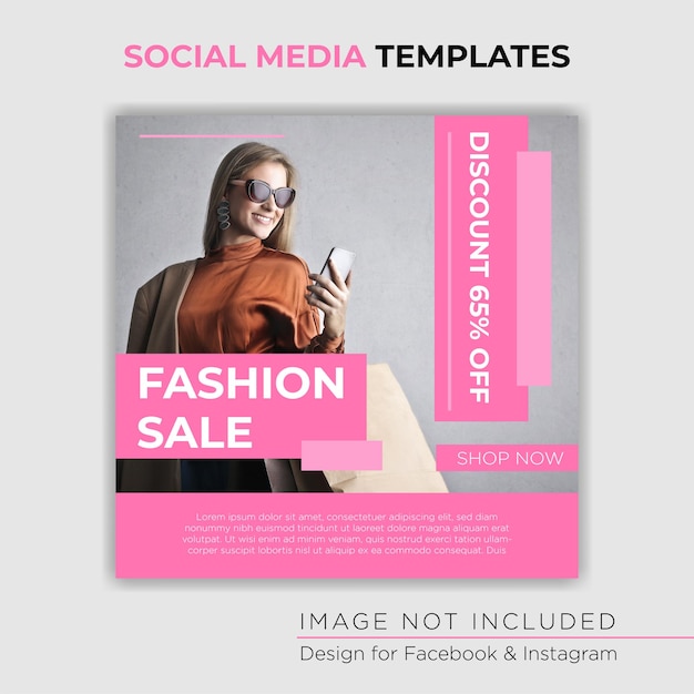 Fashion sale template on social media for your business