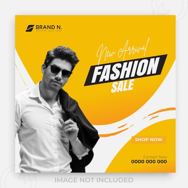 La super offerta di oggi dei saldi di moda e lo sfondo pulito a 2 sfumature di colore o il modello di post design di instagram sui social media moderno e creativo di nuovo arrivo