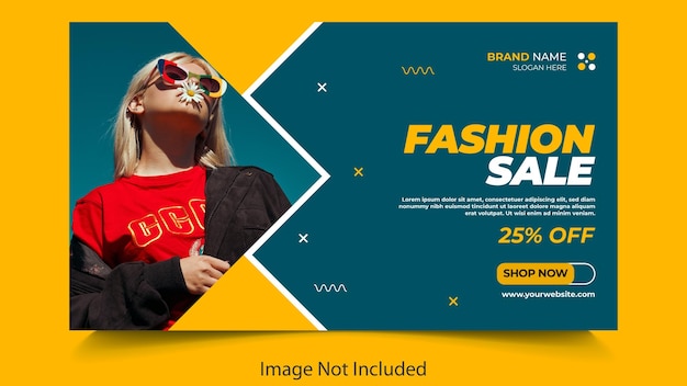 ファッション販売webバナーテンプレートデザイン