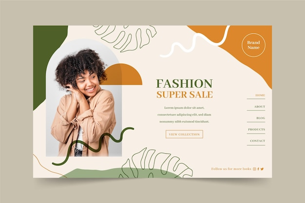 Tema webtemplate di vendita di moda