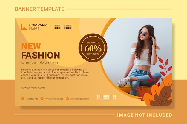 Fashion sales banner template