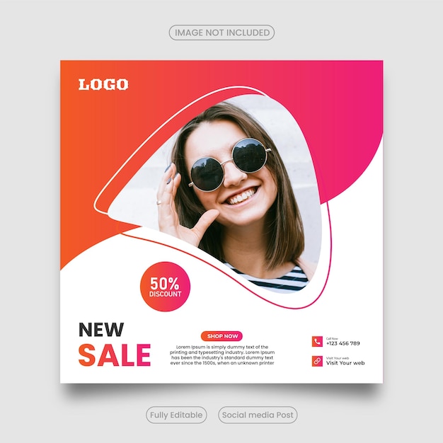 Fashion sales Social media posts and marketing template or advertising posts