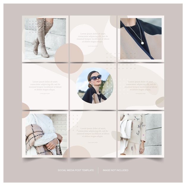 Vector fashion set collection social media banner premium free download