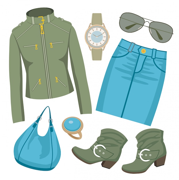 Fashion set with skirt and a jacket