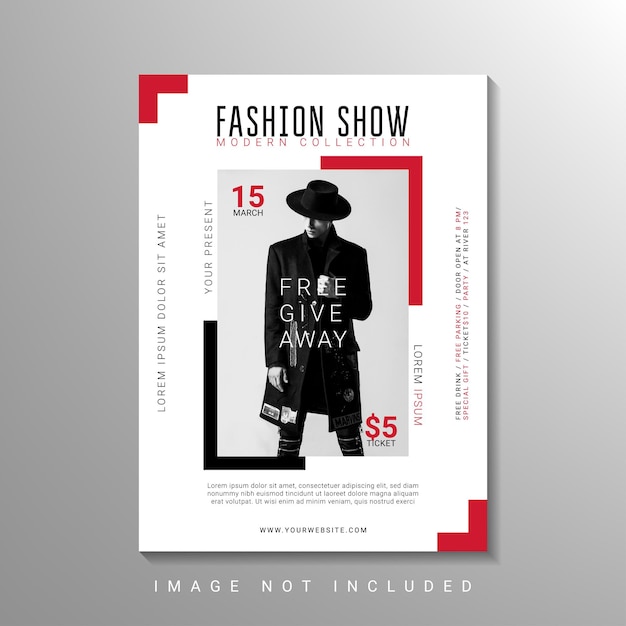 Vector fashion show flyer design