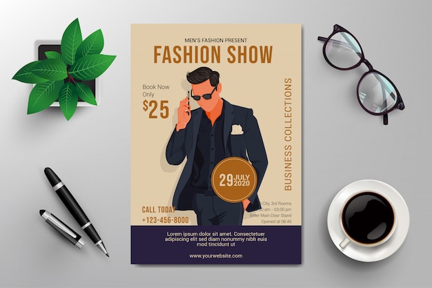 Vector fashion show flyer