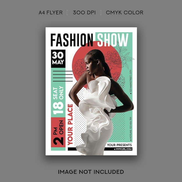 Vector fashion show flyer