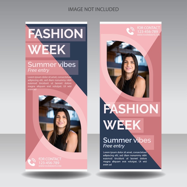 Fashion show roll up banner design