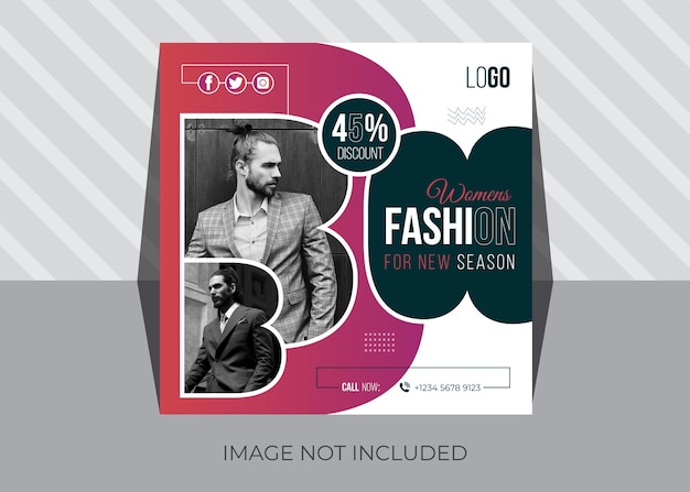 fashion show social media postfashion new collection social media instagram post template