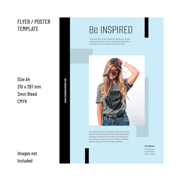 Fashion showcase flyer or poster design template