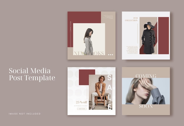 Fashion Simple Minimalist Social Media Post Template