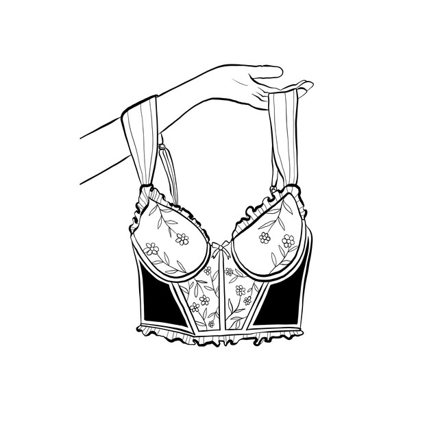 Premium Vector  Female underwear collection in hand drawn doodle