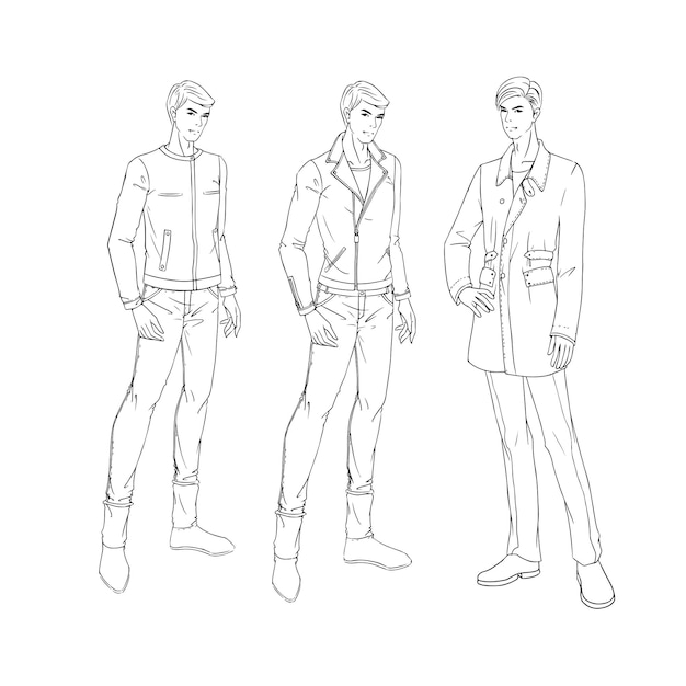 Male model sketch Vectors & Illustrations for Free Download | Freepik