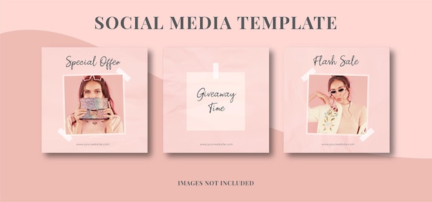 Fashion Social media advertisement template banner