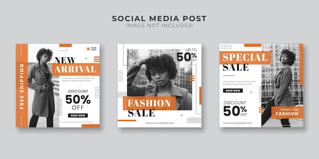 Fashion social media banner set