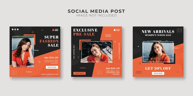 Fashion social media banner set