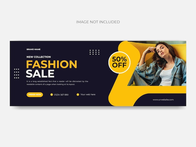 Fashion social media covers design banner