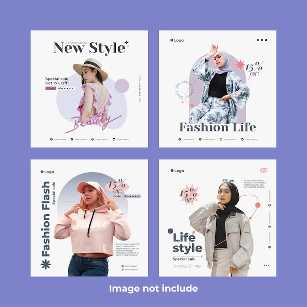 Fashion social media design template