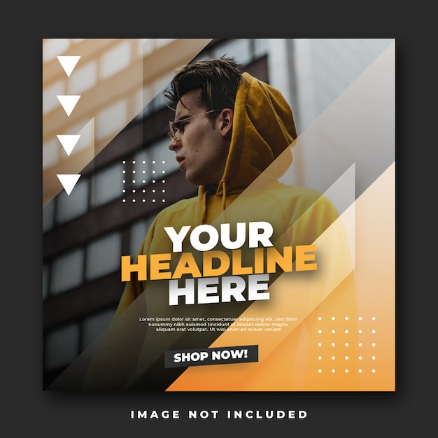 Vector fashion social media instagram feed post banner