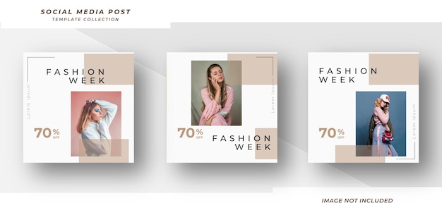 Fashion social media instagram post template