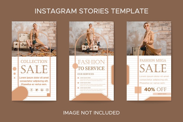 Fashion social media Instagram stories collection template