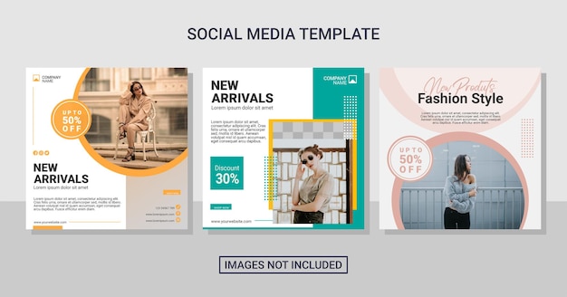 Fashion social media post collection template