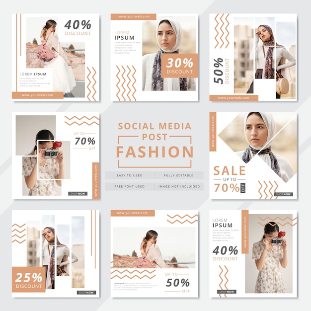 Fashion social media post template