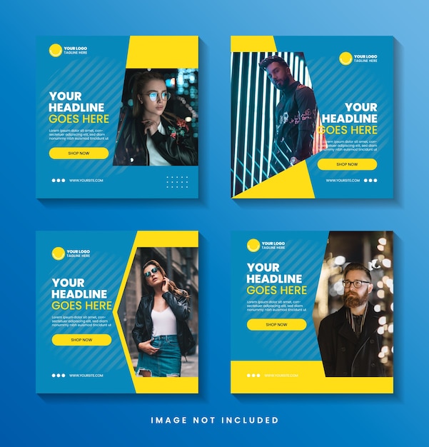 Vector fashion social media post template