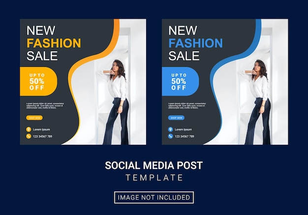 Fashion social media post template