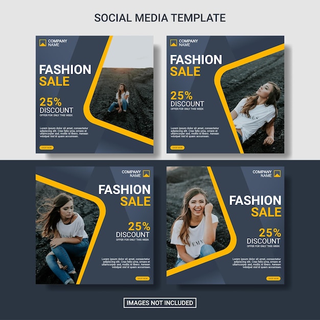 Fashion social media post template