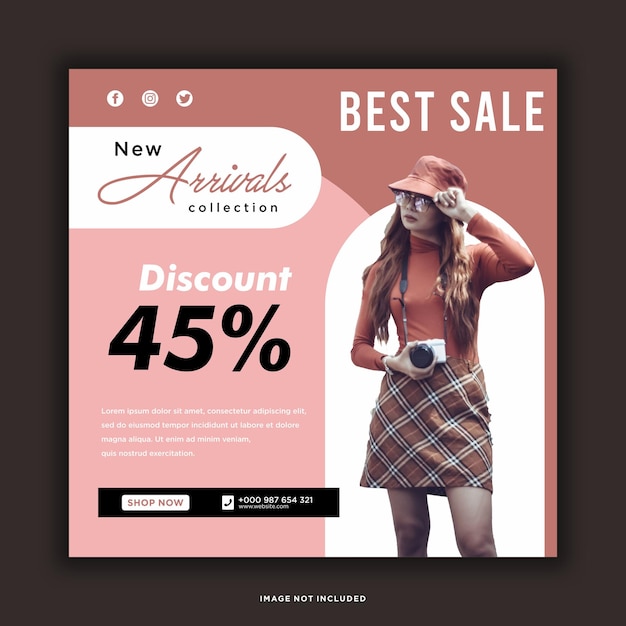 Fashion social media post template