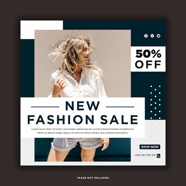 Fashion social media post template