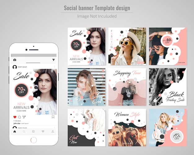 Fashion social media post template