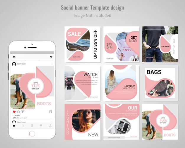 fashion social media post template