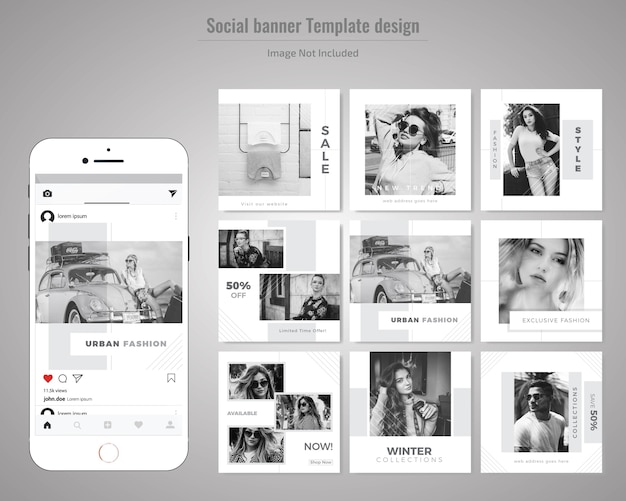 Fashion social media post template