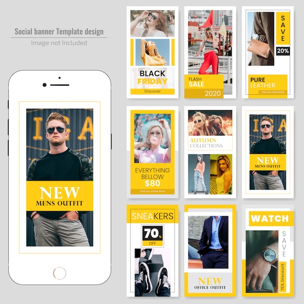 Vector fashion social media post template