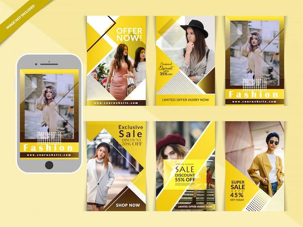 Vector fashion social media post template