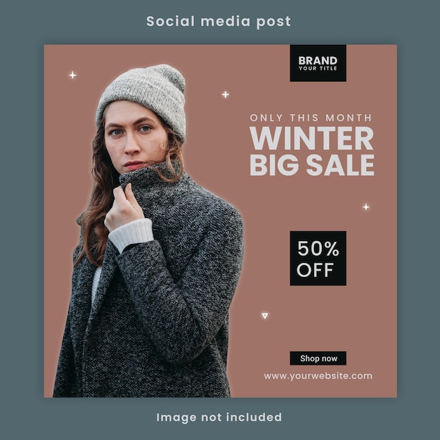 Vector fashion social media post templates