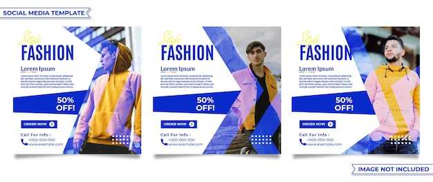 Fashion social media posts template