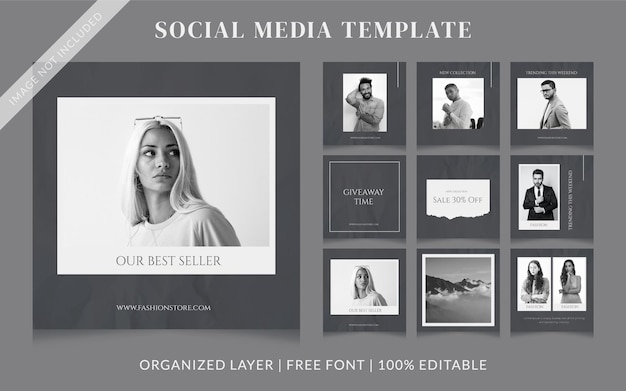 Fashion social media sale post template