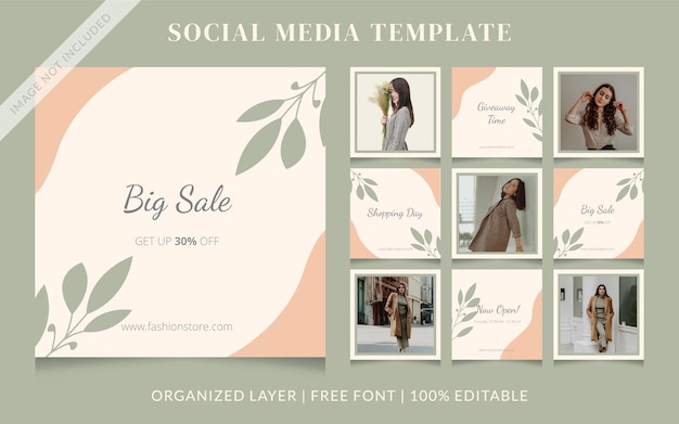 Fashion Social Media Sale Post Template  