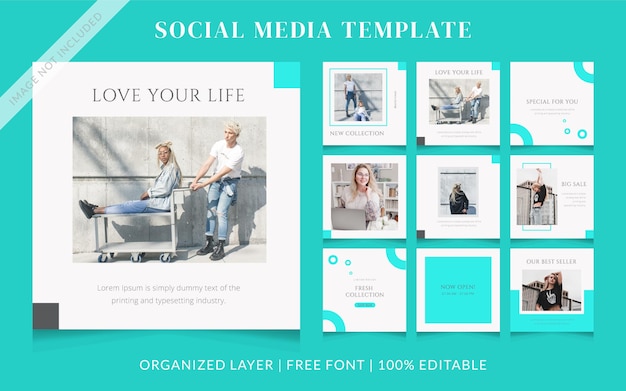 Vector fashion social media sale post template