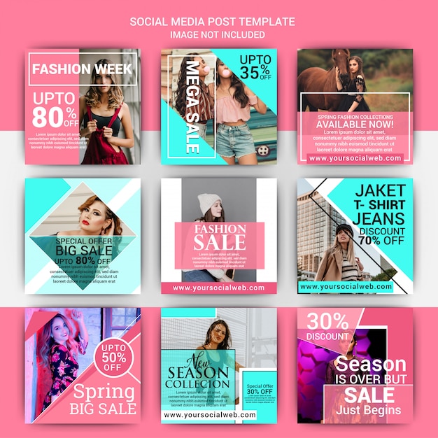 Fashion social media square post