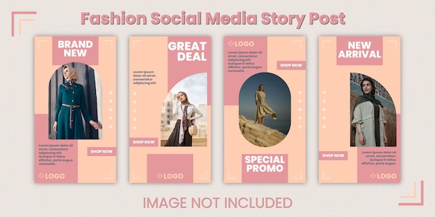 Post di storia sui social media di moda