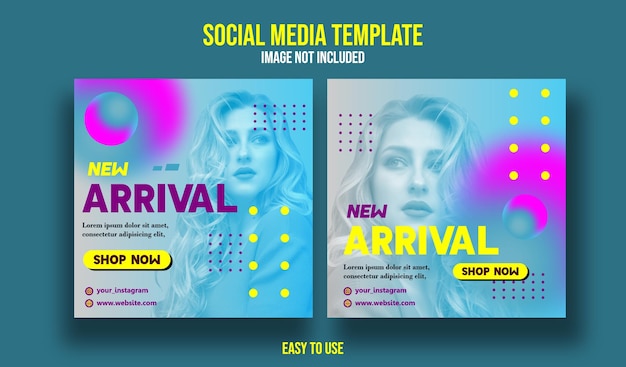 ベクトル あなたのためのファッションソーシャルメディアテンプレート
