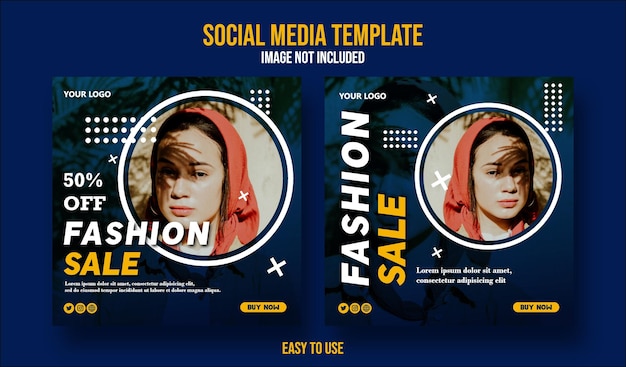 Vector fashion social media template for you