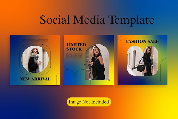 Vector fashion social media template